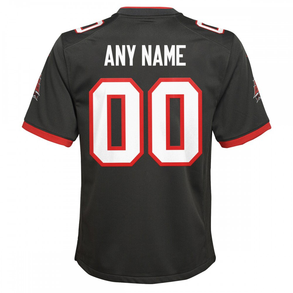 Tampa Bay Buccaneers Nike Youth Alternate Custom Game Jersey - Pewter-GridironStore